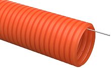 Труба гофрированная ПНД d=25мм с зондом оранжевая тяжелая (50м) | код CTG21-25-K09-050 | IEK